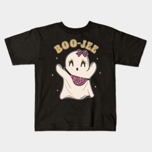 Boo-Jee cute and spooky Halloween ghost costume Kids T-Shirt